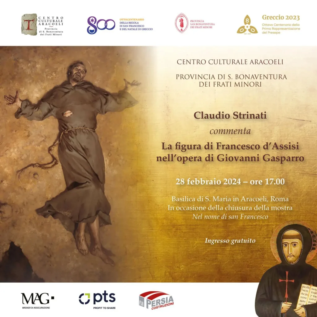 Claudio Strinati commenta la figura di Francesco D’Assisi nell’opera di Giovanni Gasparro